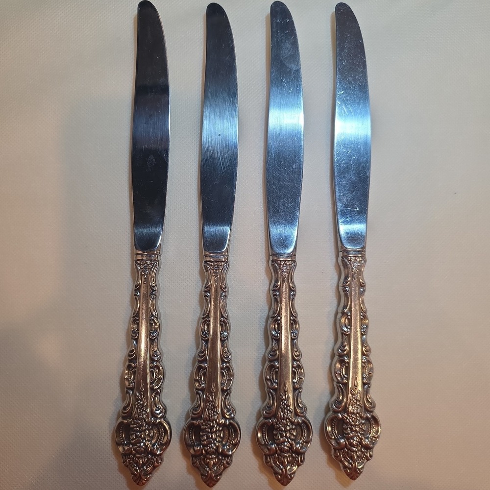 Vintage Oneida Michelangelo Stainless Steel Dinner Knife Set Of 4‎